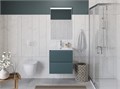 Тумба с раковиной подвесная BelBagno ФОРМАТ (UNO) 70 Голубой Матовый, раковина BB-8099-70 UNO-700-2C-SO-AO;BB-8099-70