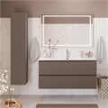 Тумба с раковиной подвесная BelBagno ФОРМАТ (UNO) 120 Бежевый матовый, раковина BB-8099-120 UNO-1200-2C-SO-СO;BB-8099-120