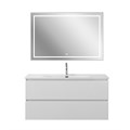 Тумба с раковиной подвесная BelBagno ФОРМАТ (UNO) 120 Bianco Opaco, раковина BB-8099-120 UNO-1200-2C-SO-BO;BB-8099-120