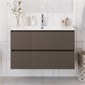 Тумба с раковиной подвесная BelBagno ФОРМАТ (UNO) 100 Бежевый матовый, раковина BB-8099-100 UNO-1000-2C-SO-СO;BB-8099-100