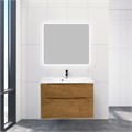 Тумба с раковиной подвесная BelBagno МАРИНА (MARINO) 90 Rovere Nature, раковина белая MARINO-H60-900-2C-SO-RN-P;BB900/450-LV-MR-AST