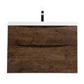 Тумба с раковиной подвесная BelBagno МАРИНА (MARINO) 90 Rovere Moro, раковина белая MARINO-H60-900-2C-SO-RW-P;BB900/450-LV-MR-AST