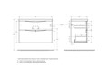 Тумба с раковиной подвесная BelBagno МАРИНА (MARINO) 90 Rovere Moro, раковина белая MARINO-H60-900-2C-SO-RW-P;BB900/450-LV-MR-AST