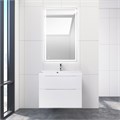Тумба с раковиной подвесная BelBagno МАРИНА (MARINO) 80 Bianco Lucido, раковина белая MARINO-H60-800-2C-SO-BL-P;BB800/450-LV-MR-AST