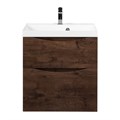 Тумба с раковиной подвесная BelBagno МАРИНА (MARINO) 70 Rovere Moro, раковина белая MARINO-H60-700-2C-SO-RW-P;BB700/450-LV-MR-AST