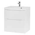 Тумба с раковиной подвесная BelBagno МАРИНА (MARINO) 60 Bianco Lucido, раковина белая MARINO-H60-600-2C-SO-BL-P;BB600/450-LV-MR-AST