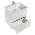 Тумба с раковиной подвесная BelBagno МАРИНА (MARINO) 60 Bianco Lucido, раковина белая MARINO-H60-600-2C-SO-BL-P;BB600/450-LV-MR-AST