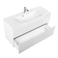 Тумба с раковиной подвесная BelBagno МАРИНА (MARINO) 100 Bianco Lucido, раковина белая MARINO-H60-1000-2C-SO-BL-P;BB1000/445-LV-MR-PR
