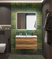Тумба с раковиной подвесная BelBagno МАРИНА (MARINO) 90 Rovere Rustico, раковина белая MARINO-CER-N-900-2C-SO-RR-P;BB-8099-90