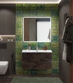 Тумба с раковиной подвесная BelBagno МАРИНА (MARINO) 90 Rovere Nature Grigio, раковина белая MARINO-CER-N-900-2C-SO-RNG-P;BB-8099-90