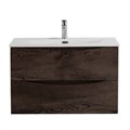 Тумба с раковиной подвесная BelBagno МАРИНА (MARINO) 80 Rovere Nature Grigio, раковина белая MARINO-CER-N-800-2C-SO-RNG-P;BB-8099-80