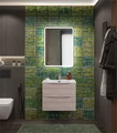 Тумба с раковиной подвесная BelBagno МАРИНА (MARINO) 60 Rovere Grigio, раковина белая MARINO-CER-N-600-2C-SO-RG-P;BB-8099-60