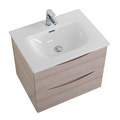 Тумба с раковиной подвесная BelBagno МАРИНА (MARINO) 60 Rovere Grigio, раковина белая MARINO-CER-N-600-2C-SO-RG-P;BB-8099-60