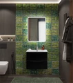 Тумба с раковиной подвесная BelBagno МАРИНА (MARINO) 60 Nero Lucido, раковина белая MARINO-CER-N-600-2C-SO-NL-P;BB-8099-60