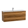 Тумба с раковиной подвесная BelBagno МАРИНА (MARINO) 120 Rovere Rustico, раковина белая MARINO-CER-N-1200-2C-SO-RR-P;BB-8099-120