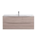Тумба с раковиной подвесная BelBagno МАРИНА (MARINO) 120 Rovere Grigio, раковина белая MARINO-CER-N-1200-2C-SO-RG-P;BB-8099-120