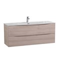 Тумба с раковиной подвесная BelBagno МАРИНА (MARINO) 120 Rovere Grigio, раковина белая MARINO-CER-N-1200-2C-SO-RG-P;BB-8099-120