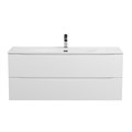Тумба с раковиной подвесная BelBagno МАРИНА (MARINO) 120 Bianco Lucido, раковина белая MARINO-CER-N-1200-2C-SO-BL-P;BB-8099-120
