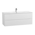 Тумба с раковиной подвесная BelBagno МАРИНА (MARINO) 120 Bianco Lucido, раковина белая MARINO-CER-N-1200-2C-SO-BL-P;BB-8099-120