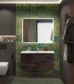Тумба с раковиной подвесная BelBagno МАРИНА (MARINO) 100 Rovere Nature Grigio, раковина BB-8099-100 MARINO-CER-N-1000-2C-SO-RNG-P;BB-8099-100