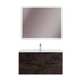 Тумба с раковиной подвесная BelBagno МАРИНА (MARINO) 100 Rovere Nature Grigio, раковина BB-8099-100 MARINO-CER-N-1000-2C-SO-RNG-P;BB-8099-100