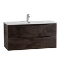 Тумба с раковиной подвесная BelBagno МАРИНА (MARINO) 100 Rovere Nature Grigio, раковина BB-8099-100 MARINO-CER-N-1000-2C-SO-RNG-P;BB-8099-100