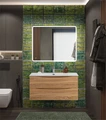 Тумба с раковиной подвесная BelBagno МАРИНА (MARINO) 100 Rovere Bianco, раковина BB-8099-100 MARINO-CER-N-1000-2C-SO-WO-P;BB-8099-100