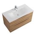 Тумба с раковиной подвесная BelBagno МАРИНА (MARINO) 100 Rovere Bianco, раковина BB-8099-100 MARINO-CER-N-1000-2C-SO-WO-P;BB-8099-100