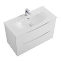 Тумба с раковиной подвесная BelBagno МАРИНА (MARINO) 80 Bianco Lucido, раковина белая MARINO-CER-MINI-800-2C-SO-BL-P;BB-8099-3-80