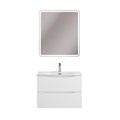 Тумба с раковиной подвесная BelBagno МАРИНА (MARINO) 70 Bianco Lucido, раковина белая MARINO-CER-MINI-700-2C-SO-BL-P;BB-8099-3-70