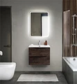 Тумба с раковиной подвесная BelBagno МАРИНА (MARINO) 60 Rovere Nature Grigio, раковина белая MARINO-CER-MINI-600-2C-SO-RNG-P;BB-8099-3-60