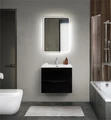 Тумба с раковиной подвесная BelBagno МАРИНА (MARINO) 60 Nero Lucido, раковина белая MARINO-CER-MINI-600-2C-SO-NL-P;BB-8099-3-60