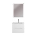 Тумба с раковиной подвесная BelBagno МАРИНА (MARINO) 60 Bianco Opaco, раковина белая MARINO-CER-MINI-600-2C-SO-BO-P;BB-8099-3-60