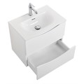 Тумба с раковиной подвесная BelBagno МАРИНА (MARINO) 60 Bianco Opaco, раковина белая MARINO-CER-MINI-600-2C-SO-BO-P;BB-8099-3-60