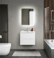 Тумба с раковиной подвесная BelBagno МАРИНА (MARINO) 60 Bianco Lucido, раковина белая MARINO-CER-MINI-600-2C-SO-BL-P;BB-8099-3-60