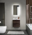 Тумба с раковиной подвесная BelBagno МАРИНА (MARINO) 50 Rovere Nature Grigio, раковина белая MARINO-CER-MINI-500-2C-SO-RNG-P;BB-8099-3-50