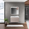 Тумба с раковиной подвесная BelBagno МАРИНА (MARINO) 70 Rovere Grigio, раковина белая MARINO-CER-700-2C-SO-RG-P;BB-0321-70-LVB