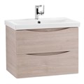 Тумба с раковиной подвесная BelBagno МАРИНА (MARINO) 70 Rovere Grigio, раковина белая MARINO-CER-700-2C-SO-RG-P;BB-0321-70-LVB