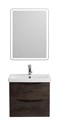 Тумба с раковиной подвесная BelBagno МАРИНА (MARINO) 60 Rovere Nature Grigio, раковина белая MARINO-CER-600-2C-SO-RNG-P;BB-0320-60-LVB