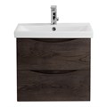 Тумба с раковиной подвесная BelBagno МАРИНА (MARINO) 60 Rovere Nature Grigio, раковина белая MARINO-CER-600-2C-SO-RNG-P;BB-0320-60-LVB