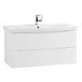 Тумба с раковиной подвесная BelBagno МАРИНА (MARINO) 100 Bianco Opaco, раковина белая MARINO-CER-1000-2C-SO-BO-P