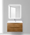 Тумба с раковиной подвесная BelBagno МАРИНА (MARINO) 90 Rovere Nature, раковина белая MARINO-900-2C-SO-RN-P;BB900/450-LV-MR-AST