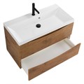 Тумба с раковиной подвесная BelBagno МАРИНА (MARINO) 90 Rovere Nature, раковина белая MARINO-900-2C-SO-RN-P;BB900/450-LV-MR-AST