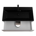 Тумба с раковиной подвесная BelBagno МАРИНА (MARINO) 90 Rovere Grigio, раковина чёрная MARINO-900-2C-SO-RG-P;BB900/450-LV-ART-AST-NERO