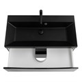Тумба с раковиной подвесная BelBagno МАРИНА (MARINO) 90 Nero Lucido, раковина чёрная MARINO-900-2C-SO-NL-P;BB900/450-LV-ART-AST-NERO