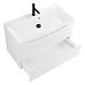 Тумба с раковиной подвесная BelBagno МАРИНА (MARINO) 90 Bianco Opaco, раковина белая MARINO-900-2C-SO-BO-P;BB900/450-LV-MR-AST