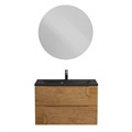 Тумба с раковиной подвесная BelBagno МАРИНА (MARINO) 80 Rovere Nature, раковина чёрная BB800/450-LV-ART-PR-NERO MARINO-800-2C-SO-RN-P;BB800/450-LV-ART-PR-NERO