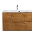 Тумба с раковиной подвесная BelBagno МАРИНА (MARINO) 80 Rovere Nature, раковина белая BB800/450-LV-MR-FT MARINO-800-2C-SO-RN-P;BB800/450-LV-MR-FT