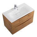Тумба с раковиной подвесная BelBagno МАРИНА (MARINO) 80 Rovere Nature, раковина белая BB800/450-LV-MR-FT MARINO-800-2C-SO-RN-P;BB800/450-LV-MR-FT