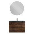 Тумба с раковиной подвесная BelBagno МАРИНА (MARINO) 80 Rovere Moro, раковина чёрная BB800/450-LV-ART-PR-NERO MARINO-800-2C-SO-RW-P;BB800/450-LV-ART-PR-NERO